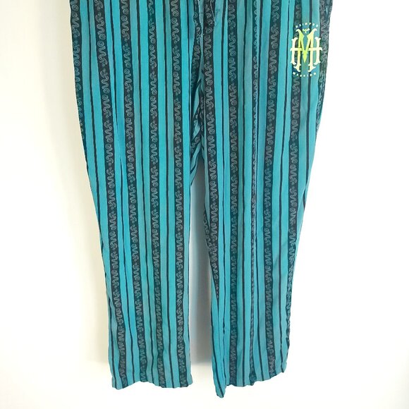 Disney Haunted Mansion Lounge Pajama Pants Women's Large Blue Black Stripe - Picture 2 of 10